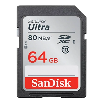 کارت حافظه SDHC سن دیسک مدل Ultra کلاس 10 استاندارد UHS-I U1 سرعت 533X 80MBps ظرفیت 64 گیگابایت